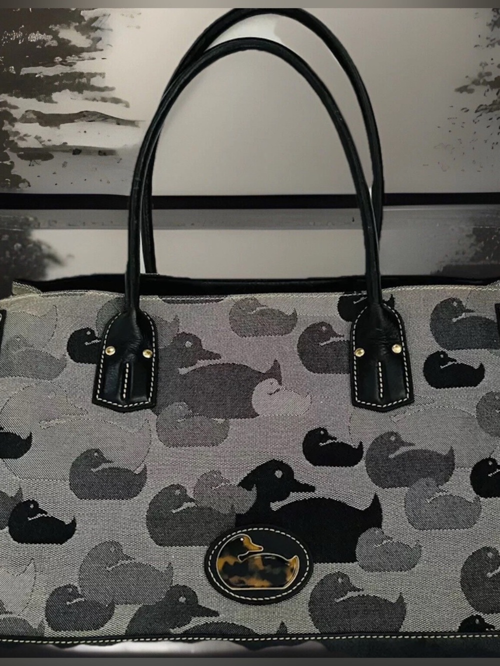 DOONEY & BOURKE Large Black Champtote. With flaws .project bag .